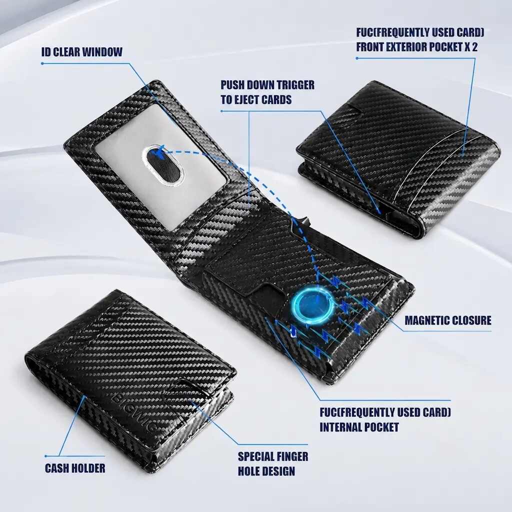 RFID Metal Pop-Up Men's Wallet