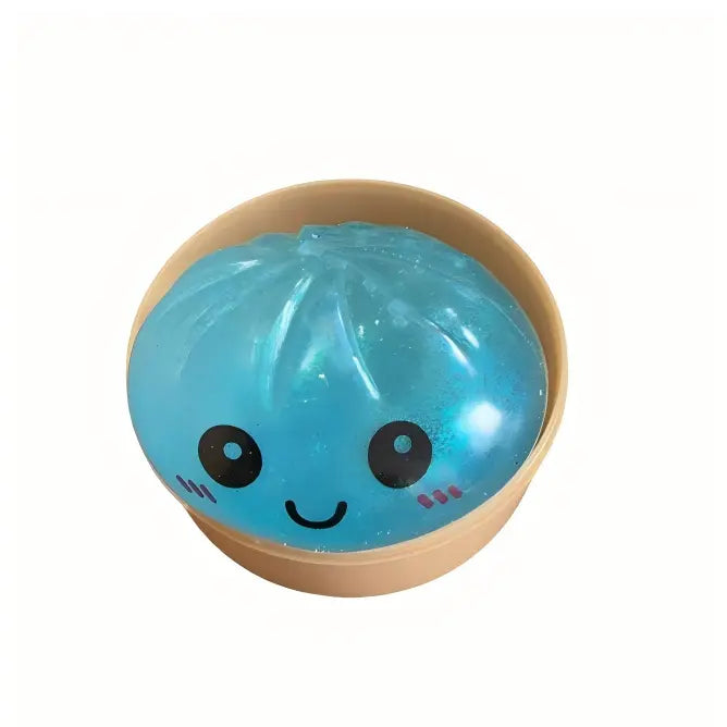 Greenish Glitter Dumpling, 3.15 inches in Diameter Dumpling Squishy, Greenish Dumplings for Spring