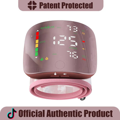 One-Touch Curved Screen Wrist Blood Pressure Monitor
