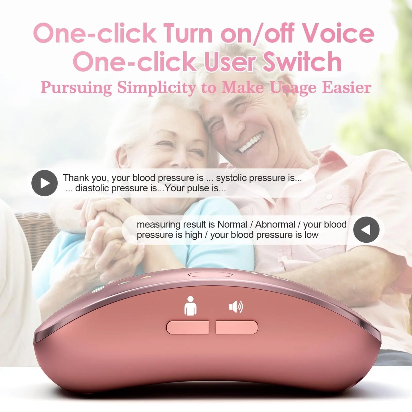 One-Touch Curved Screen Wrist Blood Pressure Monitor