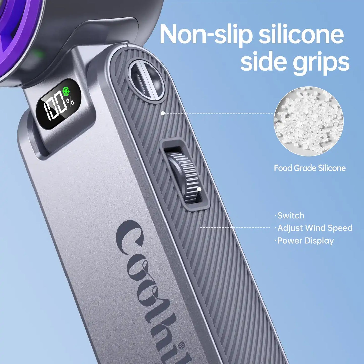 Portable Handheld Fan with Instant Ice Cooling Semiconductor Tech