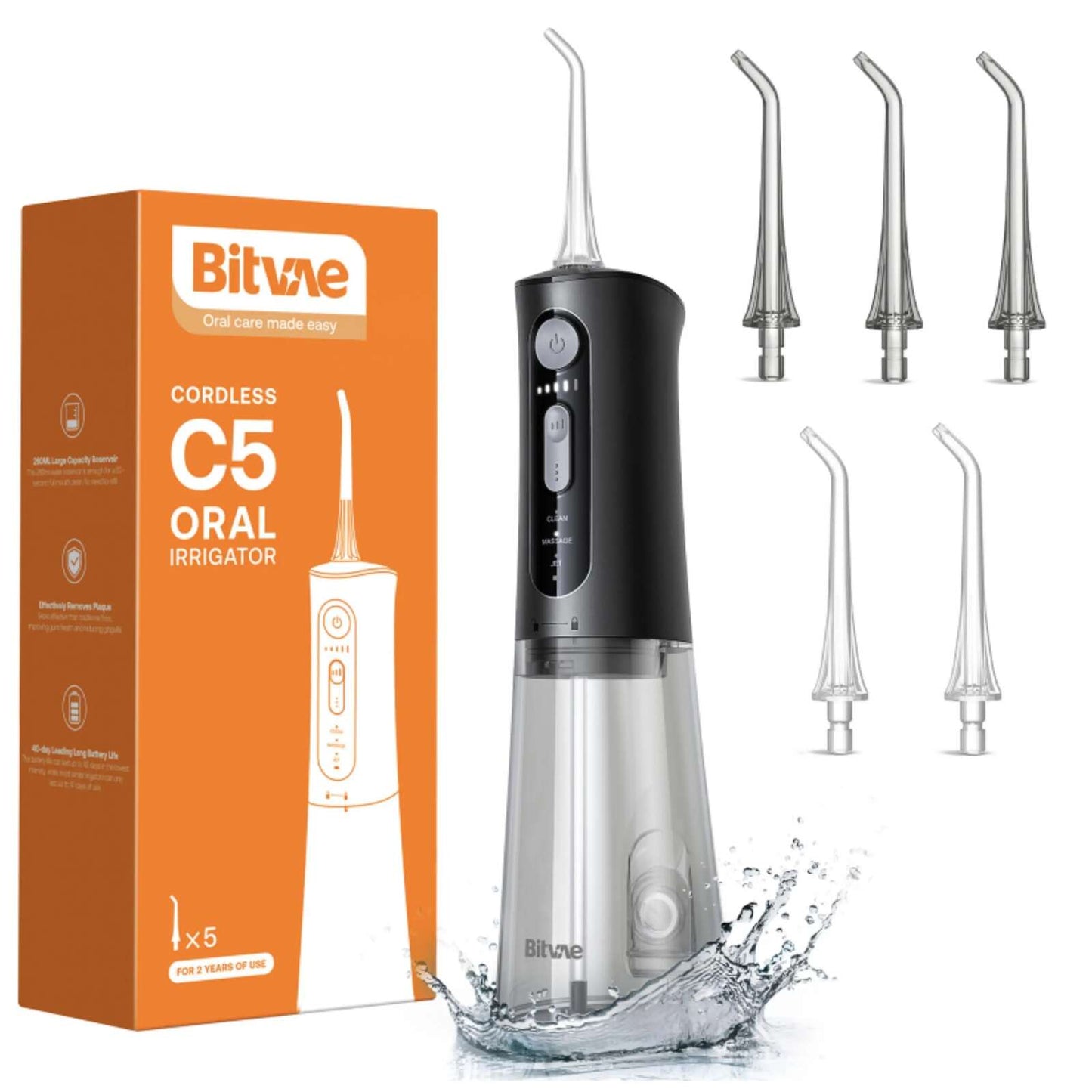 2-in-1 Whitening & Deep Clean Cordless Water Flosser Dental Kit