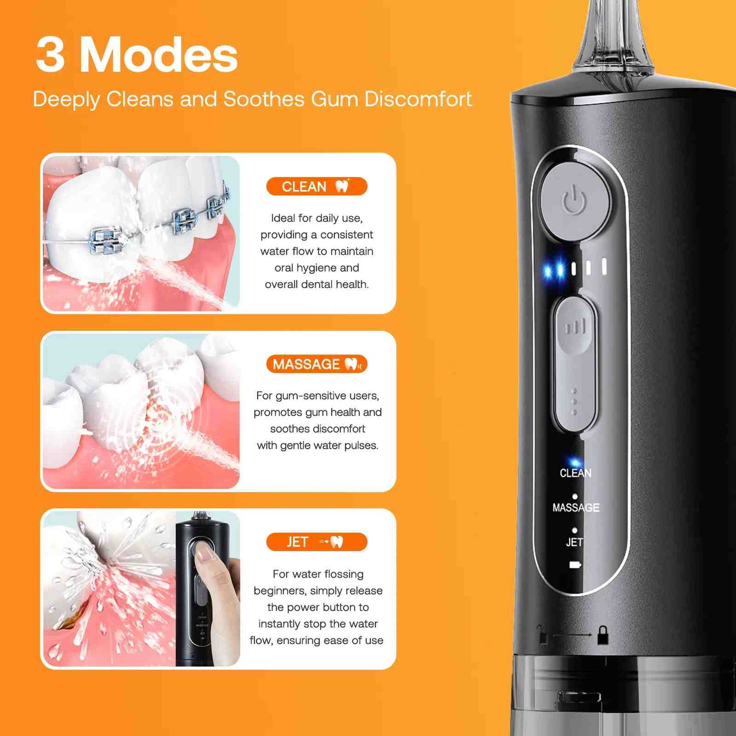 2-in-1 Whitening & Deep Clean Cordless Water Flosser Dental Kit
