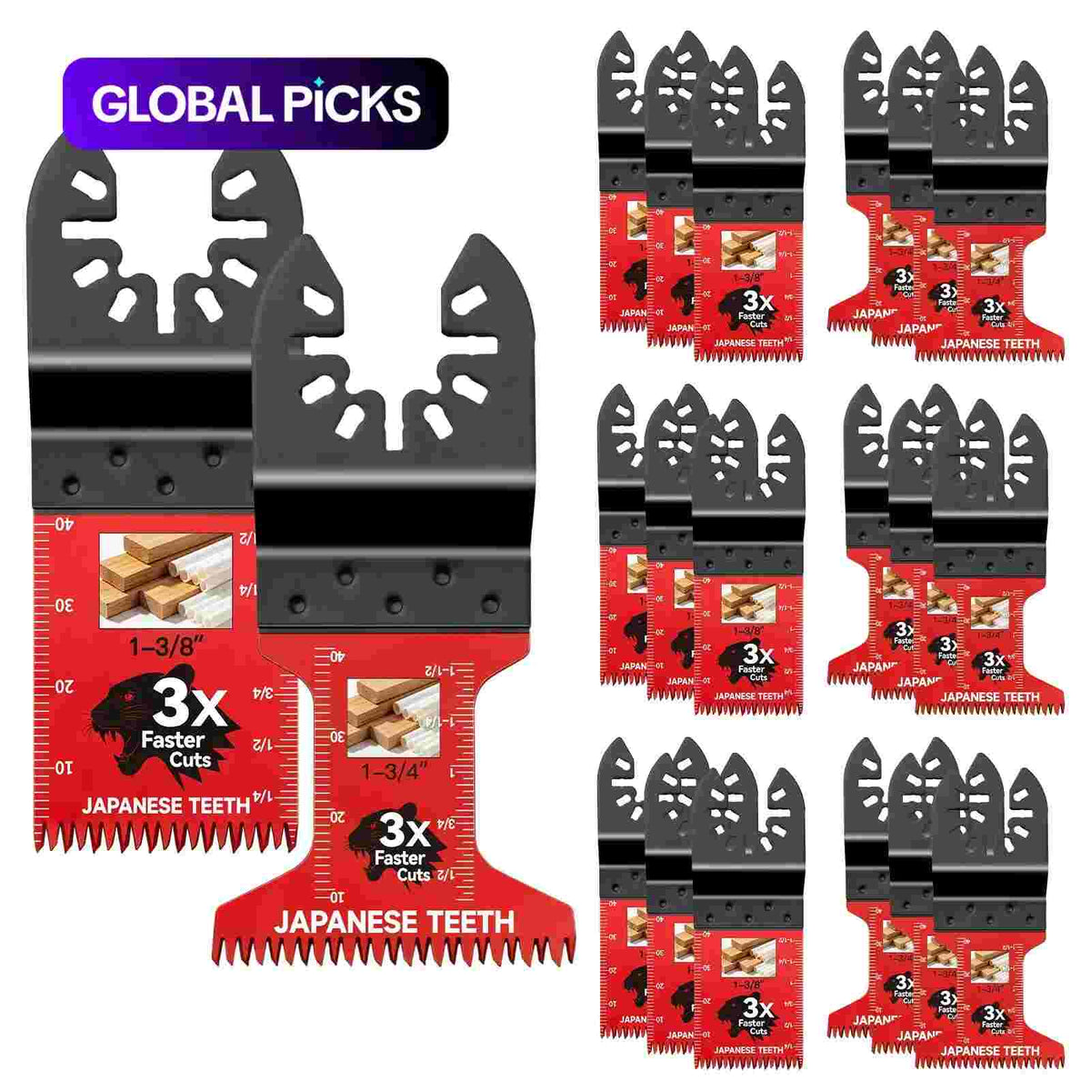 Japanese Tooth Oscillating Saw Blades 10-Pack
