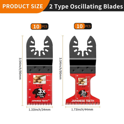 Japanese Tooth Oscillating Saw Blades 10-Pack