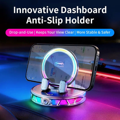 RGB Wireless Charging Car Phone Mount