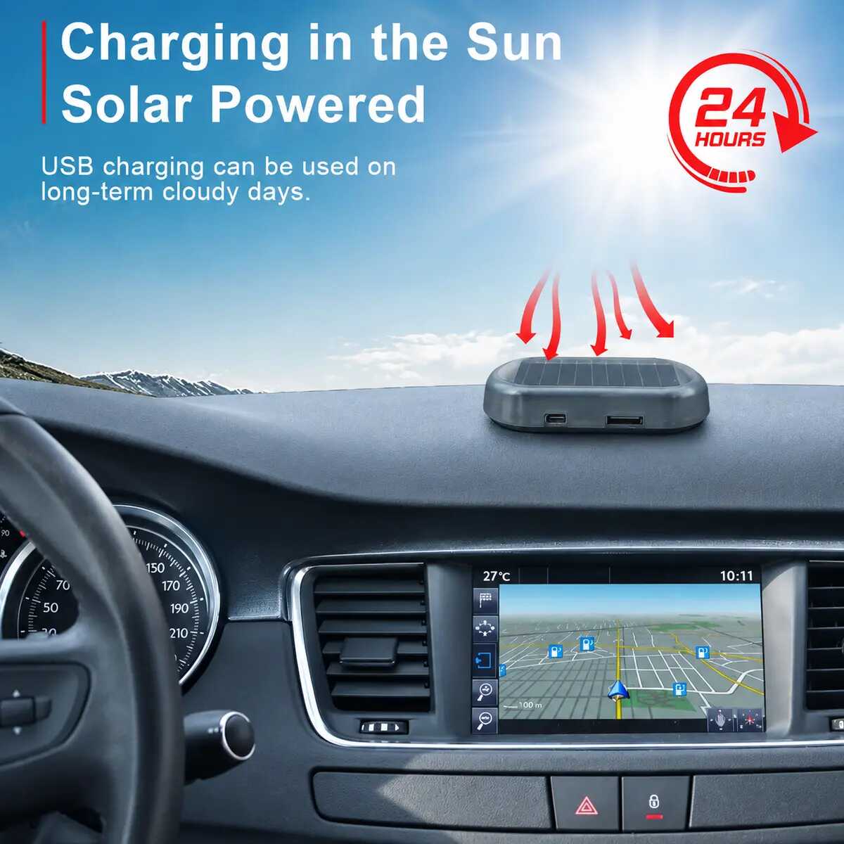 Solar Fake Car Alarm Warning Light