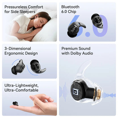 HTC NE76 Bluetooth Wireless Earbuds Sleep Earphones