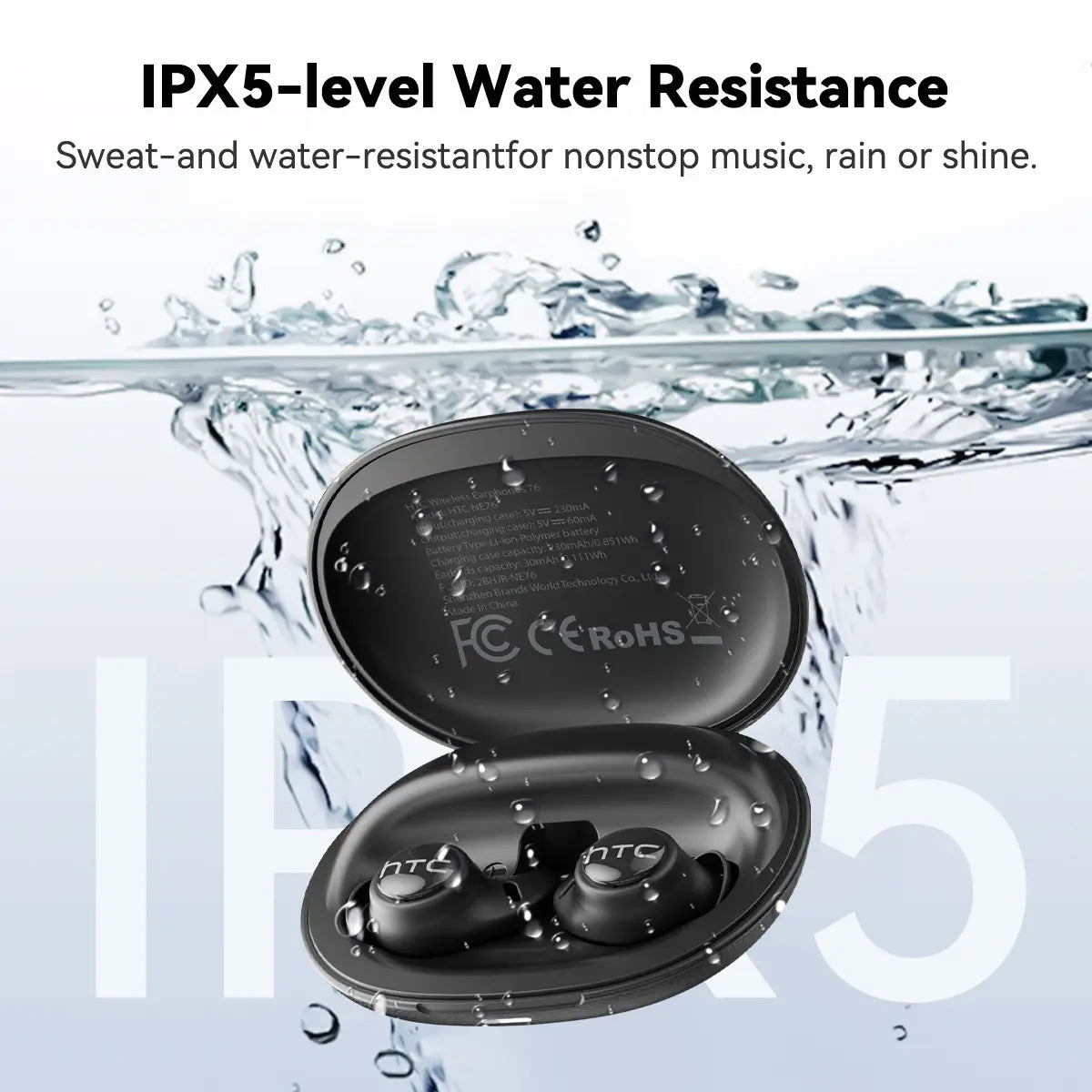 HTC NE76 Bluetooth Wireless Earbuds Sleep Earphones
