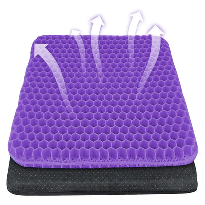 Double-Thick Gel Seat Cushion Honeycomb Breathable Non-Slip Cover