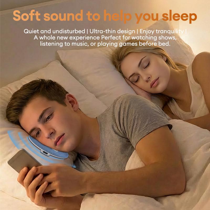 🔥 Holiday Sale 🎁 Ultra-Thin Bluetooth Pillow Speaker for Sleeping, Compatible with Android & iOS