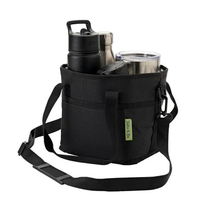 Family Size 4 Compartment Drink Bag, Multiple Tumbler Carrier Caddy Drinkware Insulated Sturdy Bottle