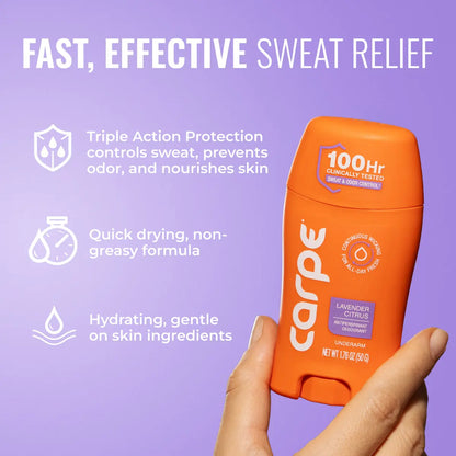 Carpe Deodorant Antiperspirant - 100Hr Clinically Tested Sweat & Odor Control