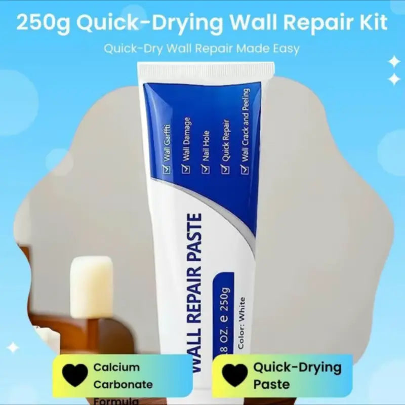 (2 Pcs) Drywall Patch Repair Kit 250g Wall Mending Agent