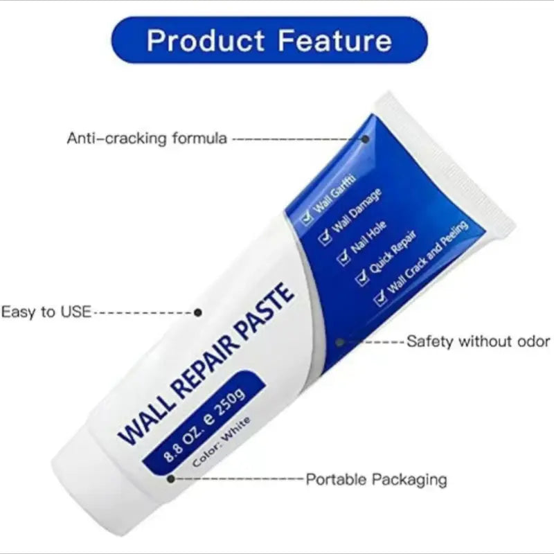 (2 Pcs) Drywall Patch Repair Kit 250g Wall Mending Agent