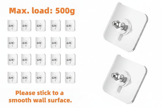 (50PCS) Adhesive Frame Hooks Wall Mount Self-Adhesive Hooks Suitable for Bathroom and Kitchen Decoration