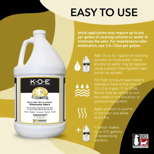 (2 bottles) K.O.E. 16oz Concentrate - Kennel Odor Eliminato