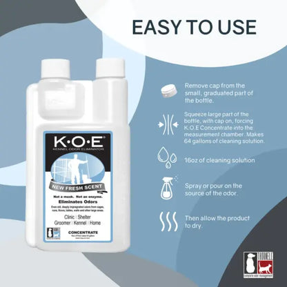 (2 bottles) K.O.E. 16oz Concentrate - Kennel Odor Eliminato