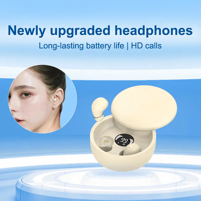 MSHUKCOE Mini Invisible Headphones Bluetooth 5.4 True Wireless In-Ear Earphones