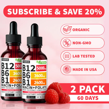NUSAVA Vitamin B12 Liquid Drops, Vitamin B Complex