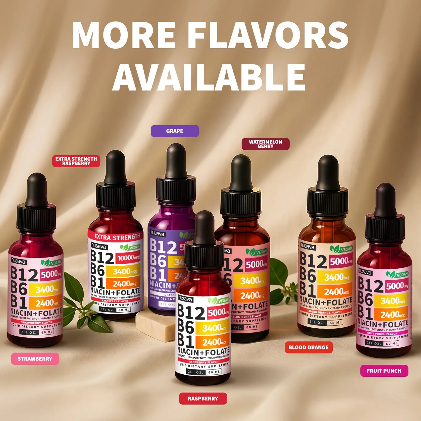 NUSAVA Vitamin B12 Liquid Drops, Vitamin B Complex