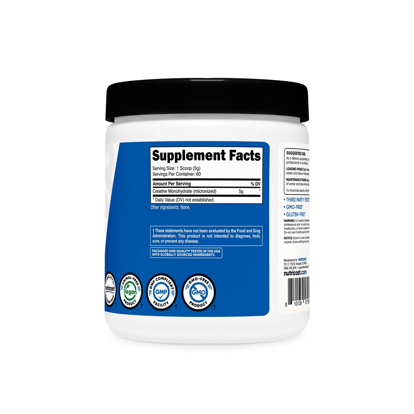 Nutricost Micronized Creatine Monohydrate Powder  Supplement