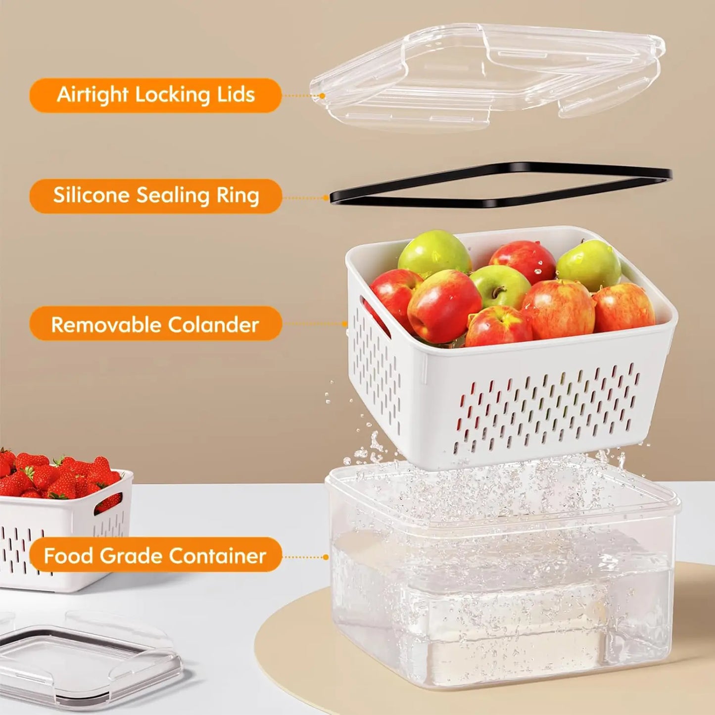 5 Pack Fridge Organizers and Storage
