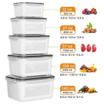 5 Pack Fridge Organizers and Storage