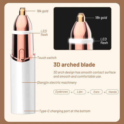 2 in 1 facial & eyebrow hair trimmer,Electric Eyebrow Trimmer