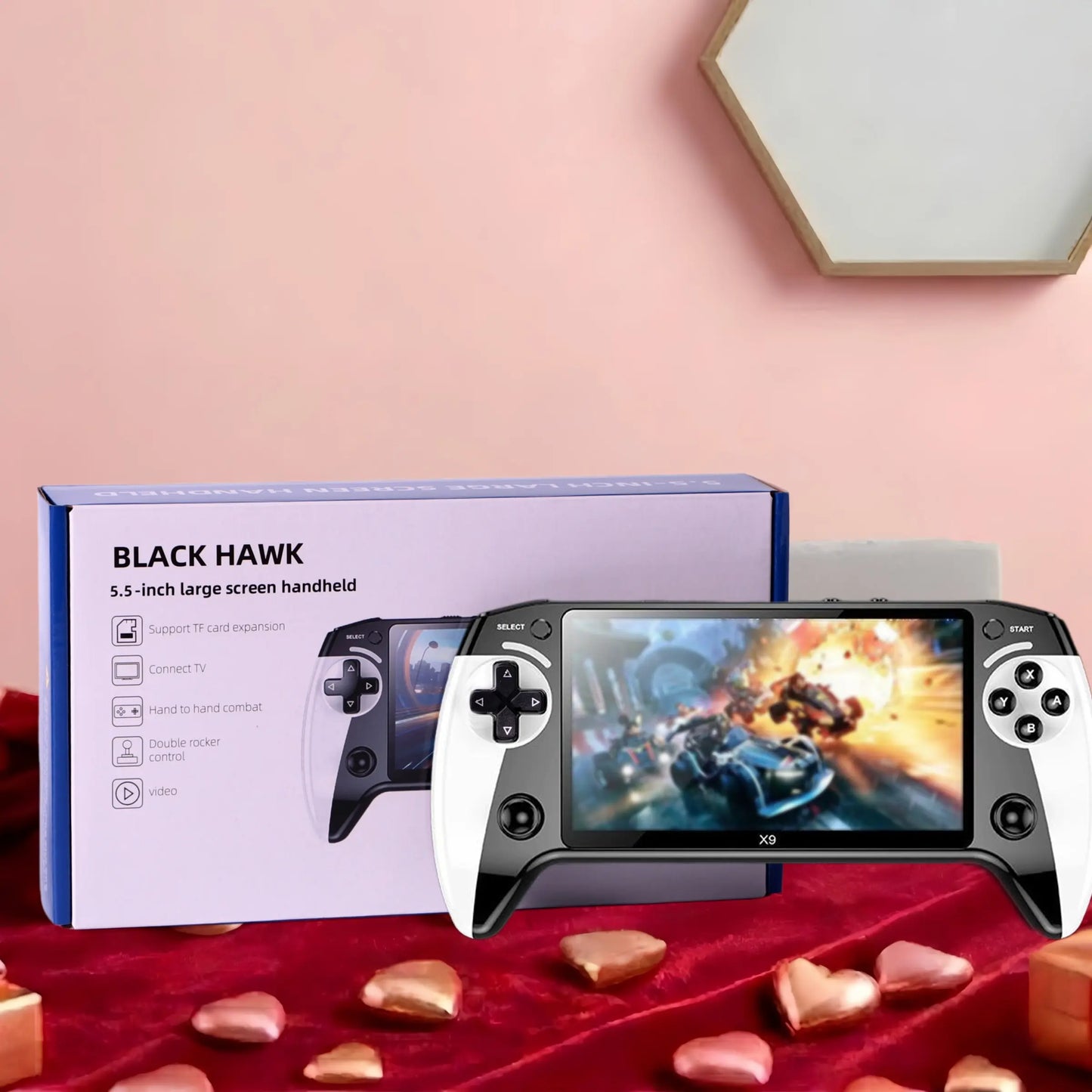 Portable Retro Game Console, 5.5-Inch Large Screen