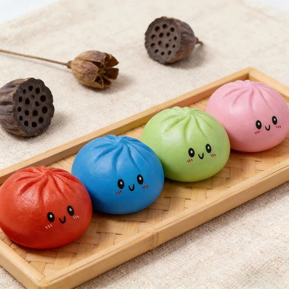 Greenish Glitter Dumpling, 3.15 inches in Diameter Dumpling Squishy, Greenish Dumplings for Spring