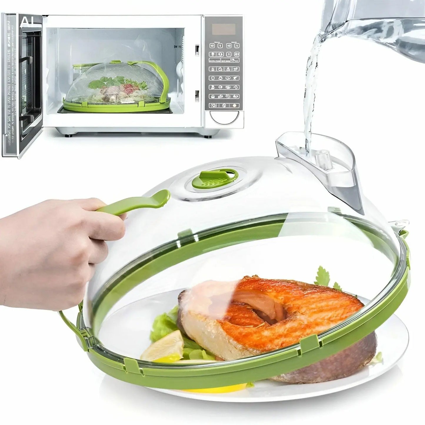 UFORU Microwave Splatter Cover with Water Steamer